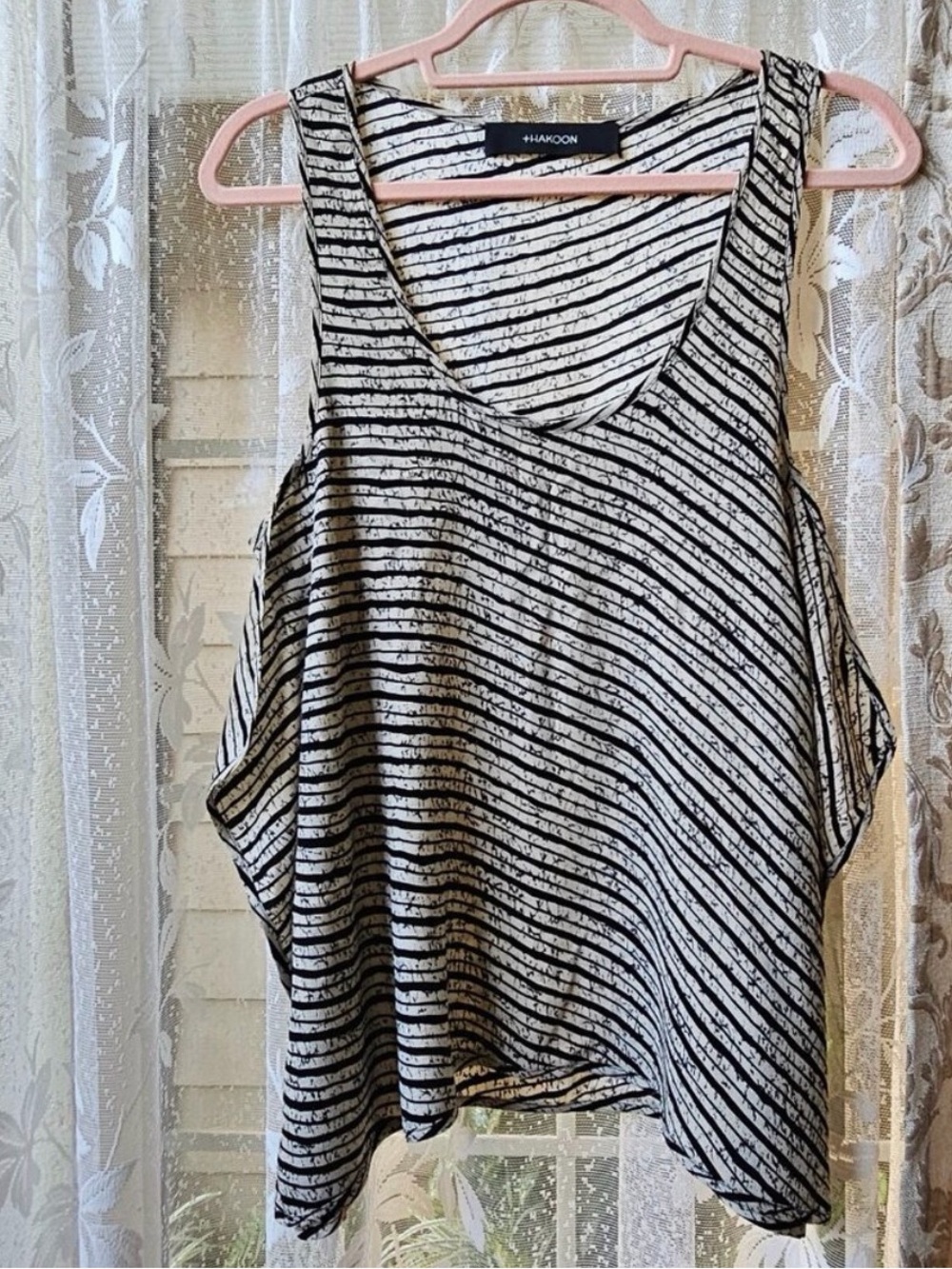 Thakoon 100% Silk Tank Top Sleeveless Blouse, 6, Striped